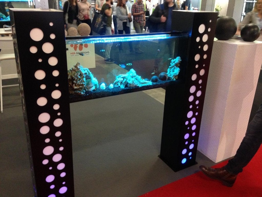 Aquarium design de 109 litres, eau fraîche ou salée, Chauffage, Enlèvement, Autres marques, Meuble d'aquarium
