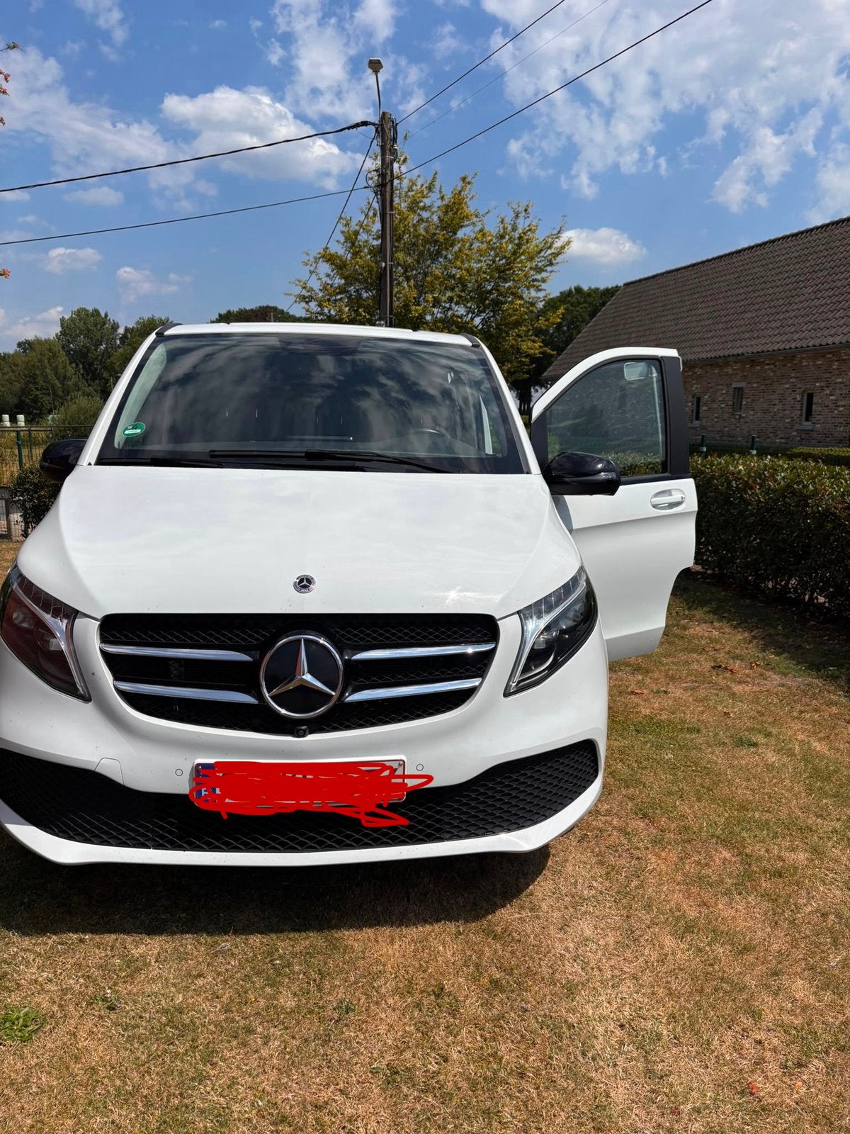 Mercedes-Benz V 300 d AVANTGARDE L2, Auto's, Zwart, 360° camera, Bedrijf, Diesel