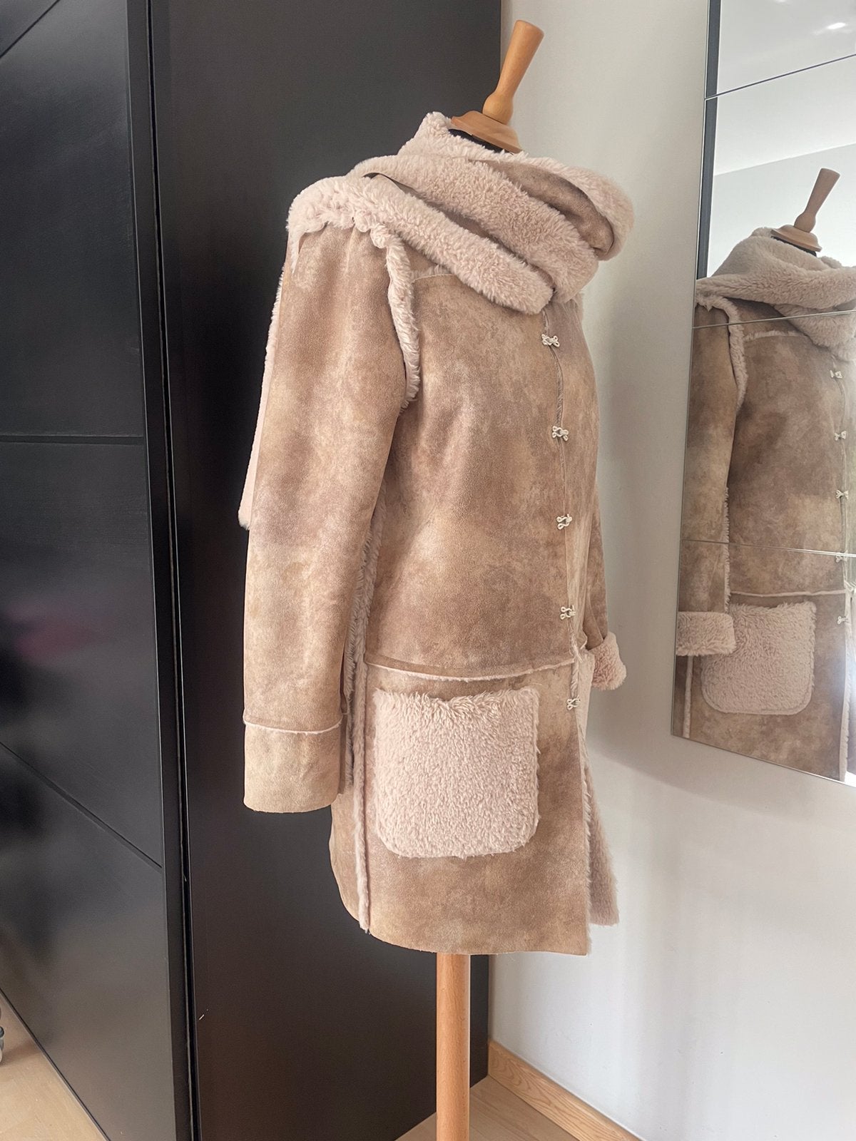 Prachtige zachte warme winterjas, Kleding | Dames, Ophalen of Verzenden, Nieuw, Maat 36 (S), Beige