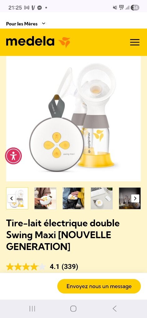 Tire lait Medela swing maxi, Enlèvement, Comme neuf, Tire-lait