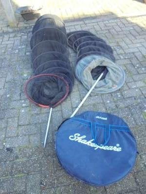 2 leefnetten in tas, Watersport en Boten, Hengelsport | Algemeen, Ophalen, Gebruikt, Overige typen