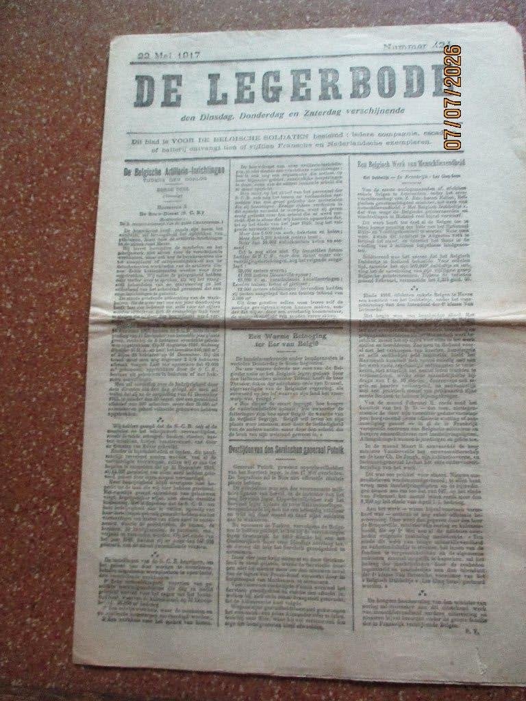 ABBL. Le Messager de l'Armée N 424 1917, Collections, Envoi