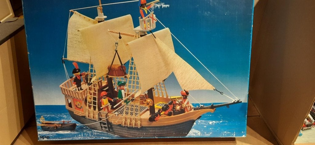 Vintage Playmobil 3550 - Piratenschip, Kinderen en Baby's, Gebruikt, Complete set, Ophalen of Verzenden, Boot/Schip