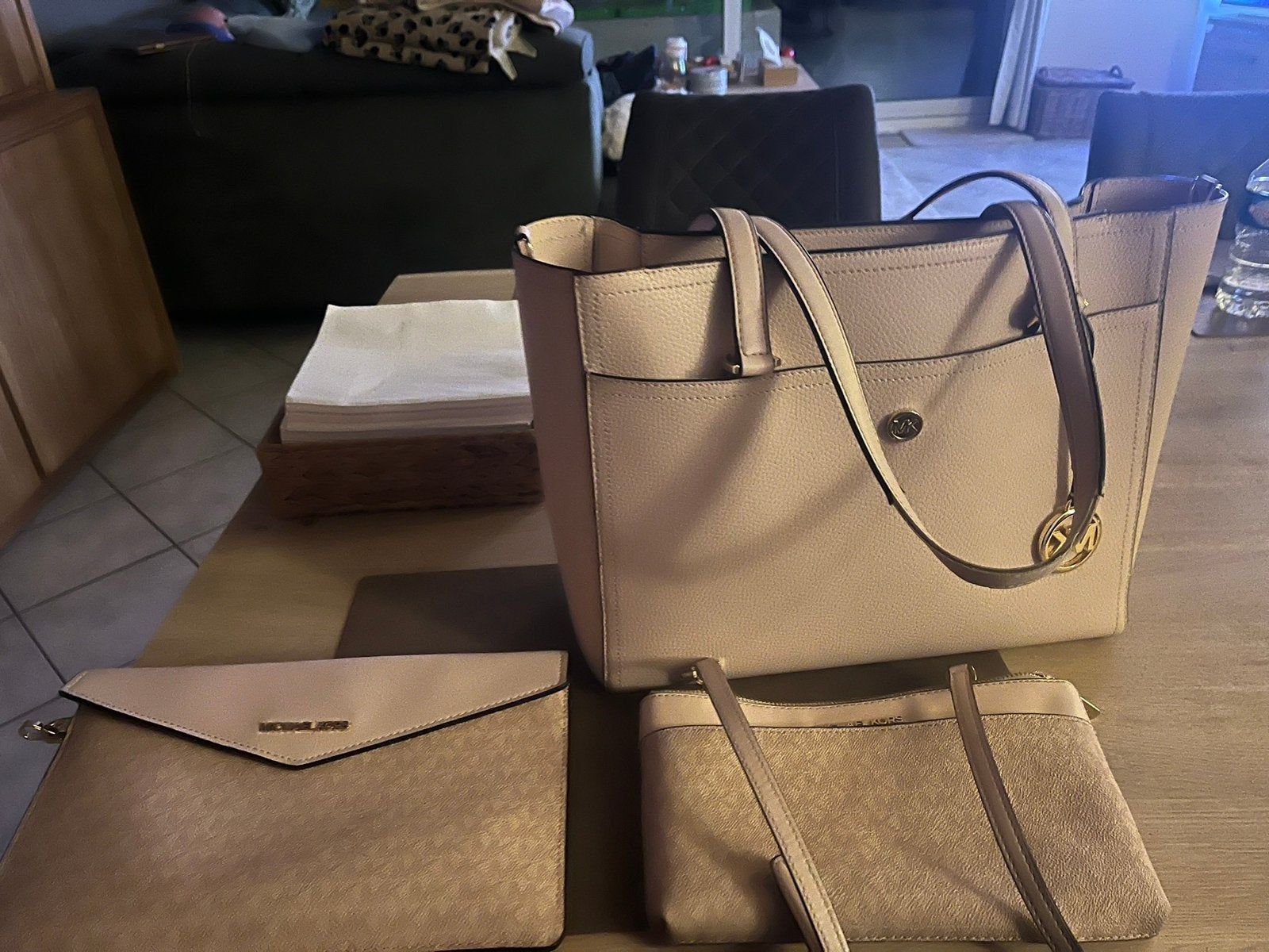 3 in 1 handtassen, Handtassen en Accessoires, Tassen | Damestassen, Ophalen, Gebruikt, Roze, Handtas