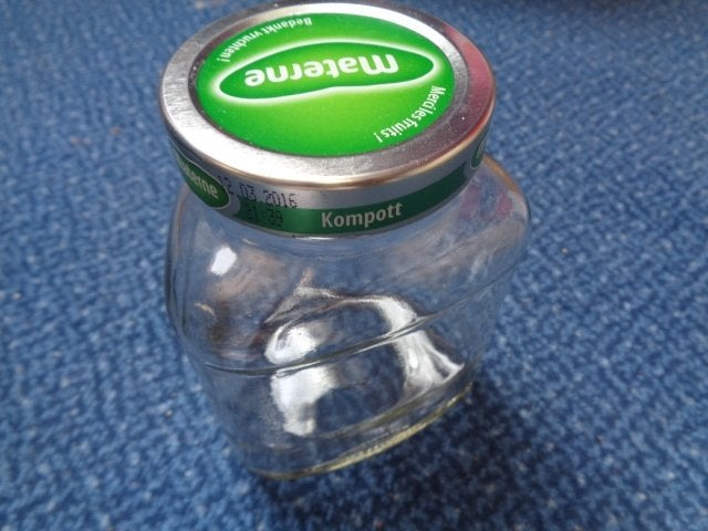 Bocaux confiture "Materne" 600gr. 2 pièces pour 1€., Enlèvement ou Envoi, Utilisé, Verre, Autres types