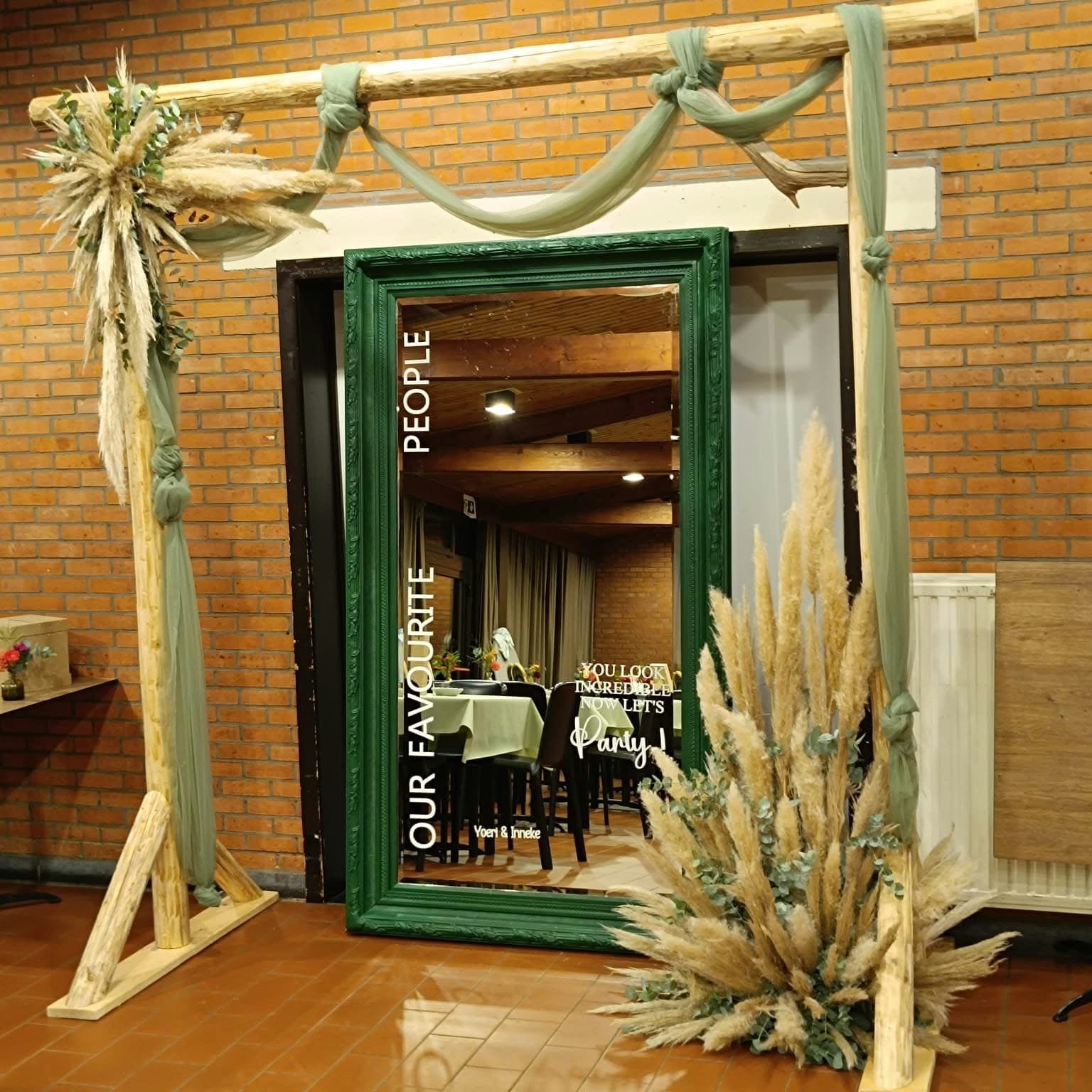 Houten handgemaakte back drop, Hobby en Vrije tijd, Ophalen, Zo goed als nieuw