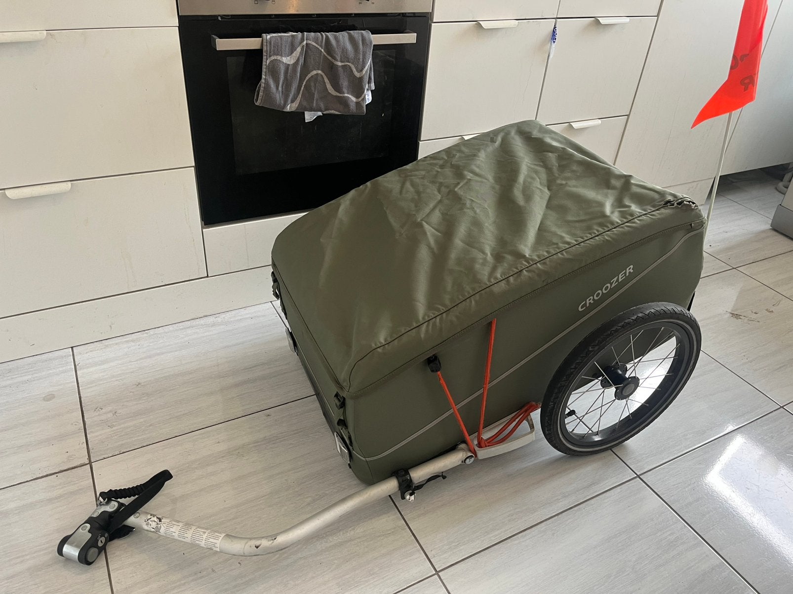 REMORQUE VELO CROOZER PLIABLE 65 kg CAPACITÉ, Enlèvement ou Envoi, Pliable