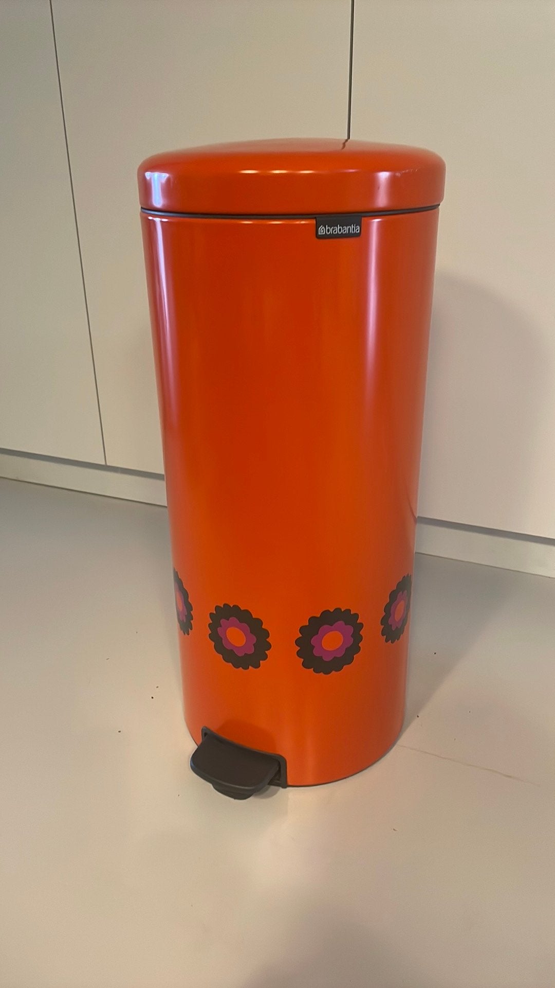 Iconische brabantia vuilbak 1969 , heruitgebracht, Ophalen, Gebruikt, Met pedaal, 30 tot 40 liter