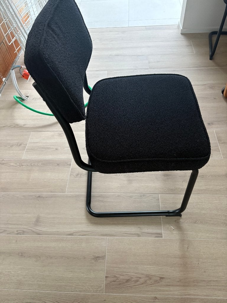 4 Eetkamerstoelen Brooks - zwart - Teddy Kuipstoel, Huis en Inrichting, Stoelen, Ophalen, Gebruikt, Zwart, Stof