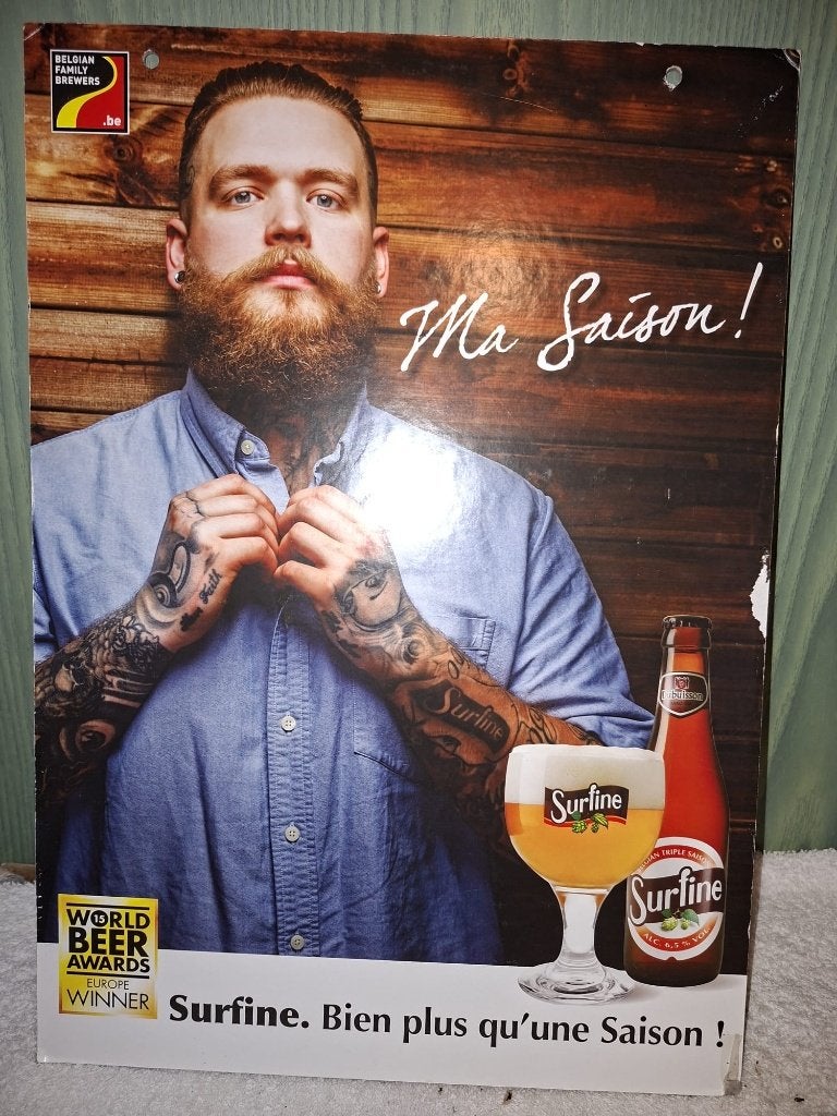 reclame plaat SURFINE, begin 2000, Enlèvement ou Envoi, Neuf, Panneau publicitaire