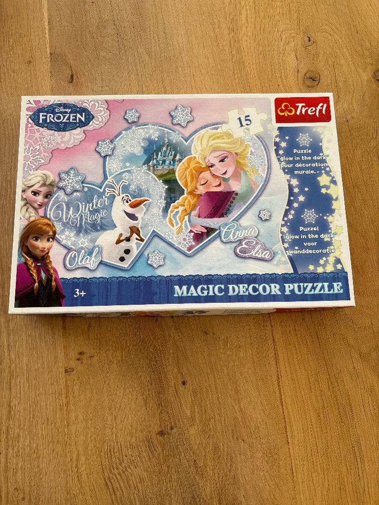 Puzzel Frozen 15 stukken, Enlèvement ou Envoi, 10 à 50 pièces, Comme neuf, 4 à 6 ans