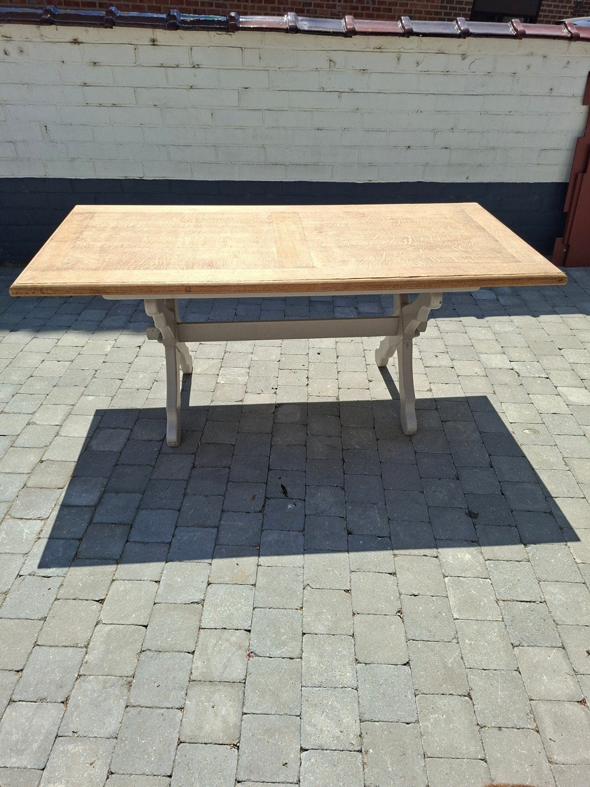 Grote eettafel kloostertafel brocante, Ophalen