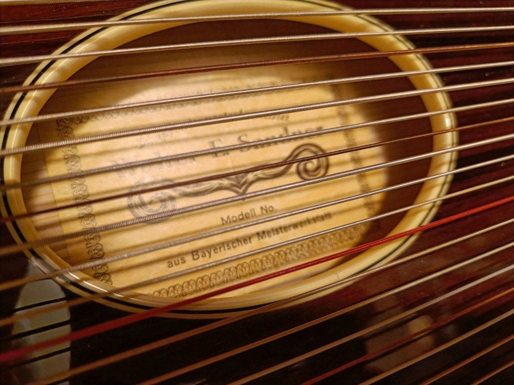 Te koop : Citer ZITHER Walter E Sandner in koffer, Ophalen, Zo goed als nieuw
