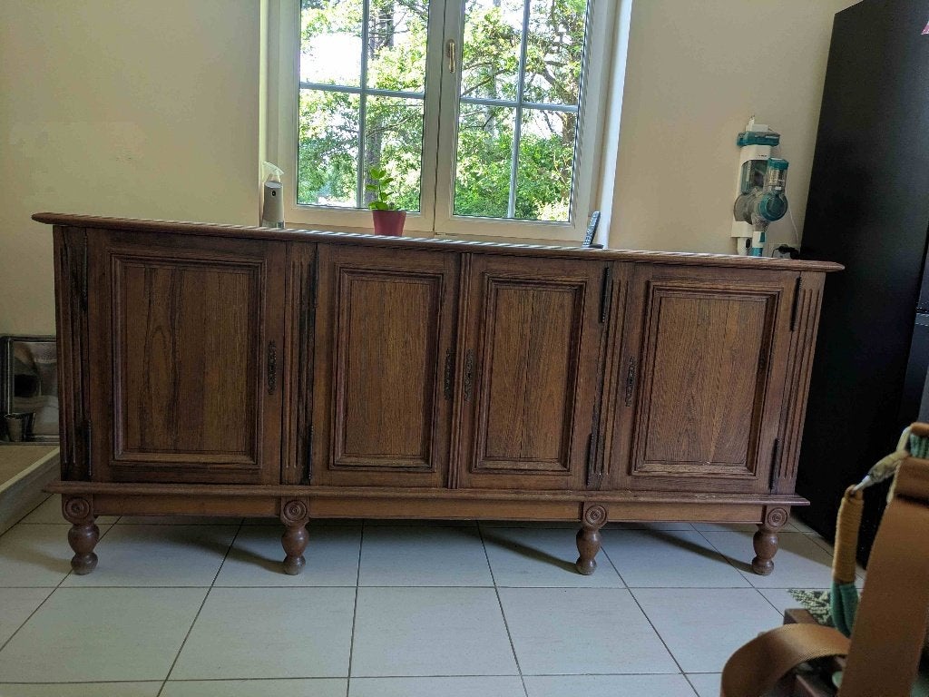 Buffet en palissandre du Madagascar, 200 cm ou plus, Avec porte(s), Utilisé, 100 à 150 cm