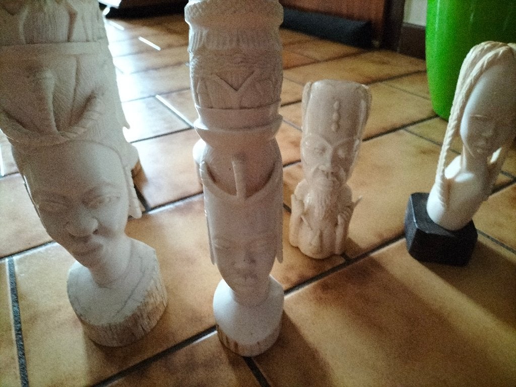 Ivoire africain, Antiquités & Art, Art | Art non-occidental, Sculpture, Afrique, Beige, Enlèvement