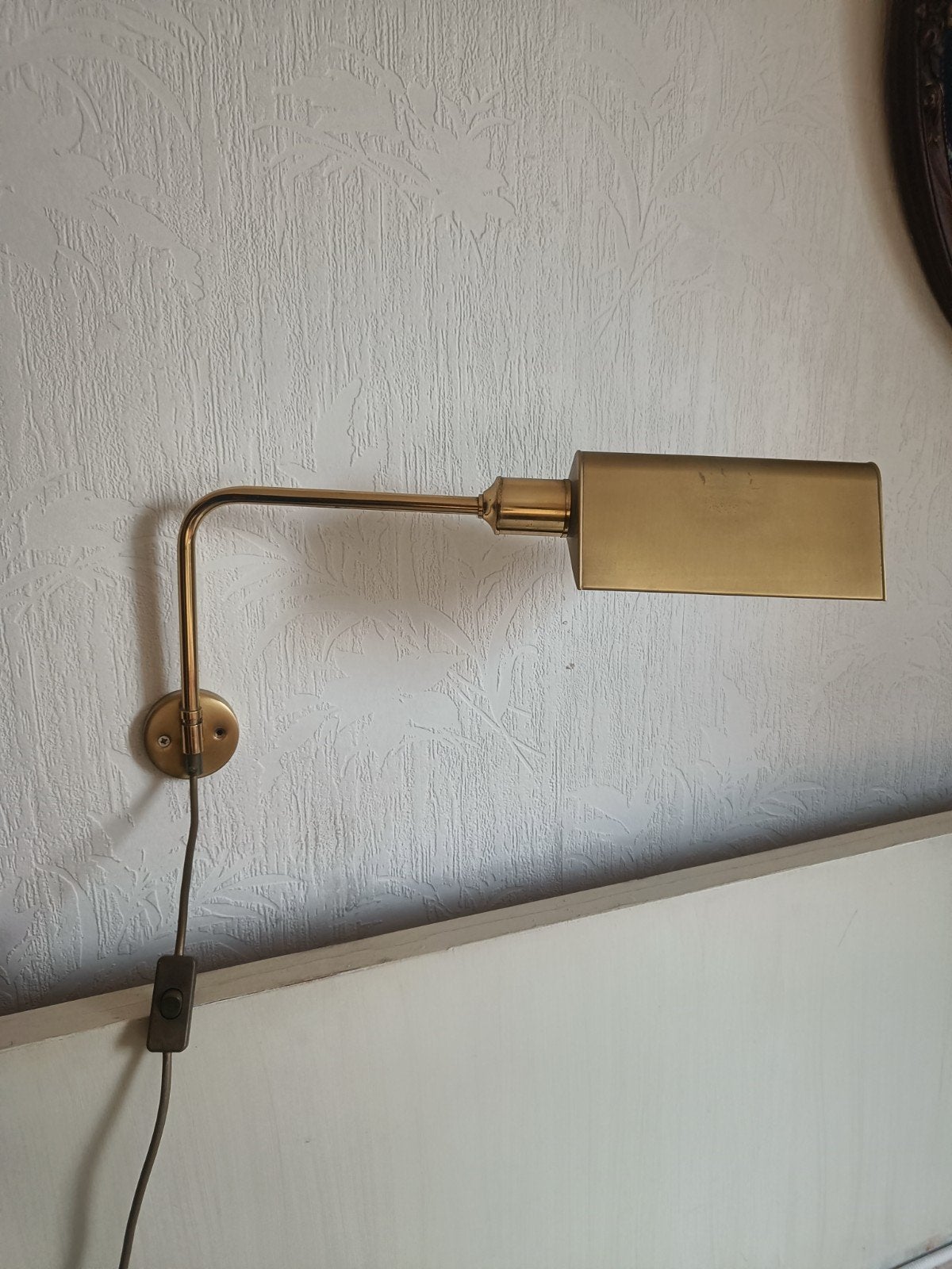 Vintage Holstkotter messing muurlamp, Ophalen of Verzenden