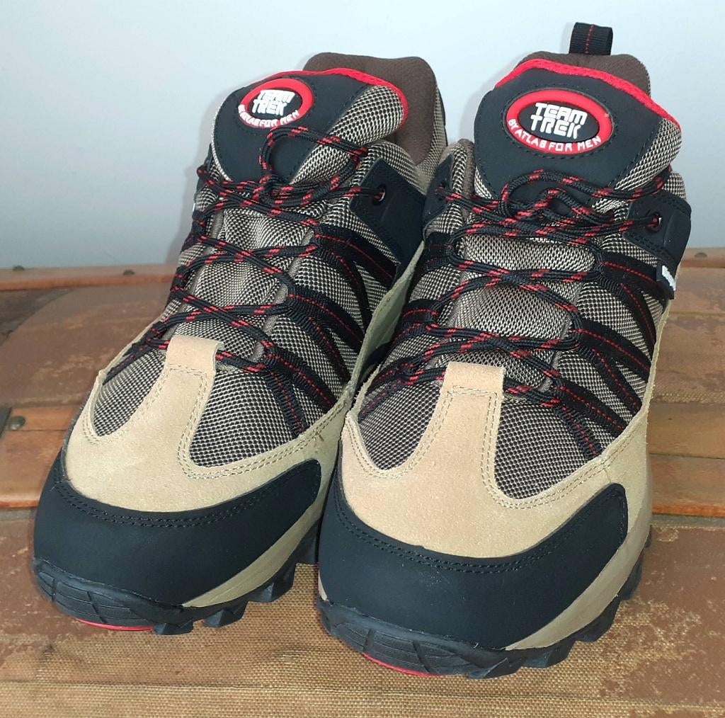 schoenen heren beige zwart rood 42, Kleding | Heren, Schoenen, Zwart, Nieuw, Wandelschoenen, Ophalen of Verzenden