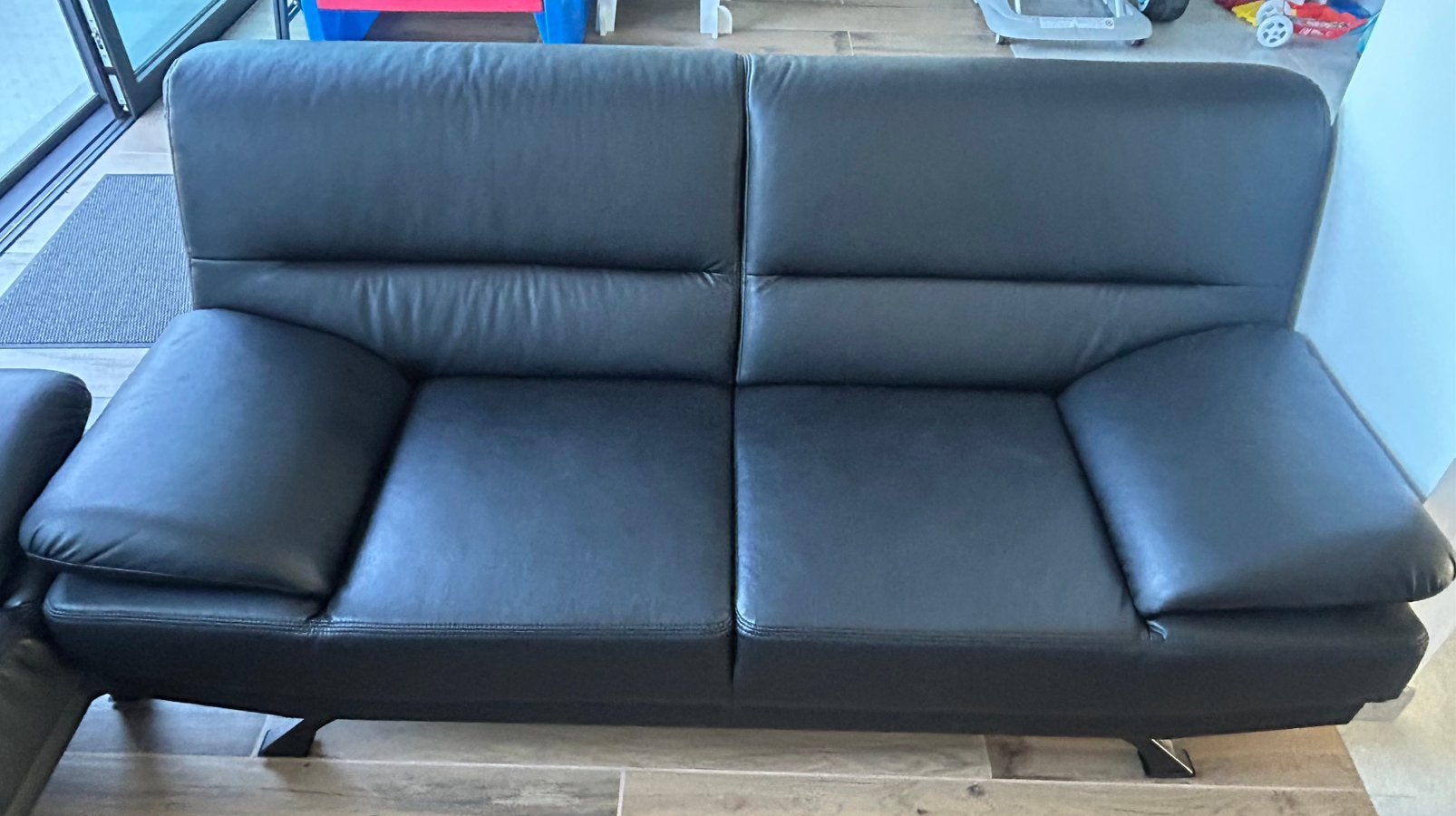 2 x 2 sièges en cuir en parfait état, 75 à 100 cm, Comme neuf, Enlèvement, 150 à 200 cm