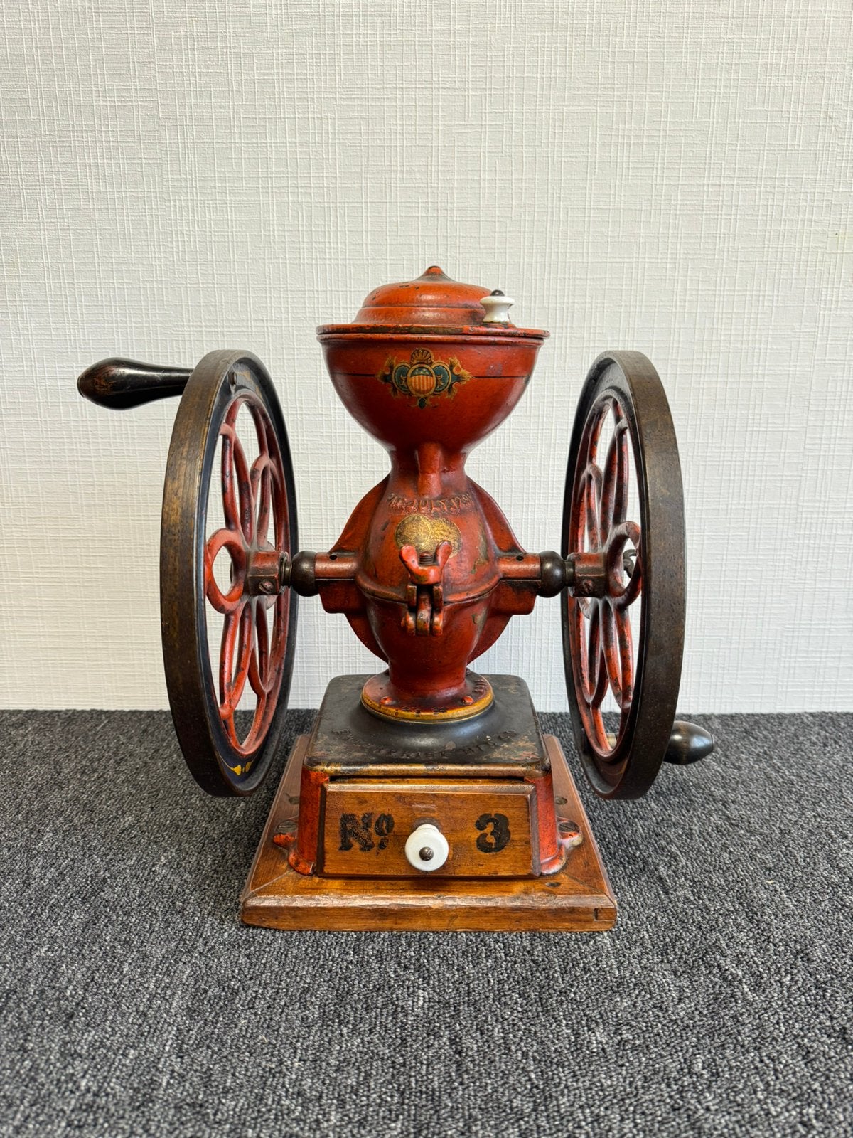 Antieke Enterprise No. 3 koffiemolen - Philadelphia, Antiek en Kunst, Ophalen of Verzenden