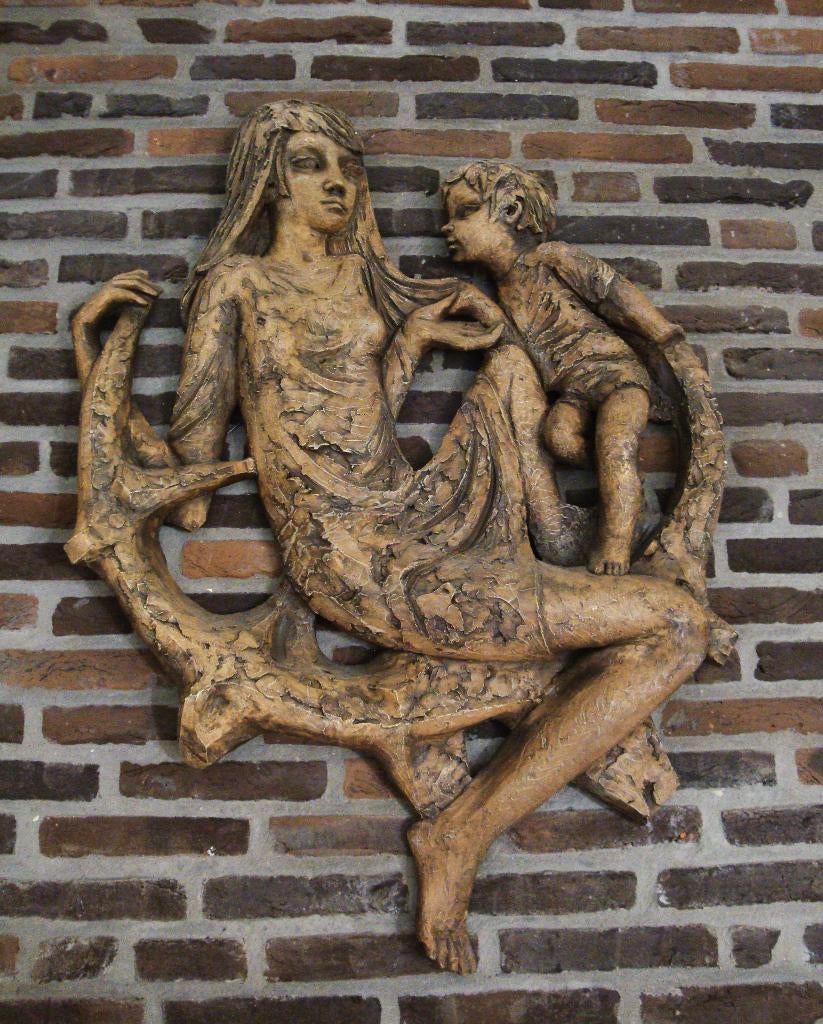 vintage wanddecoratie sculptuur, Vintage, Ophalen, Zo goed als nieuw, Wandsculptuur