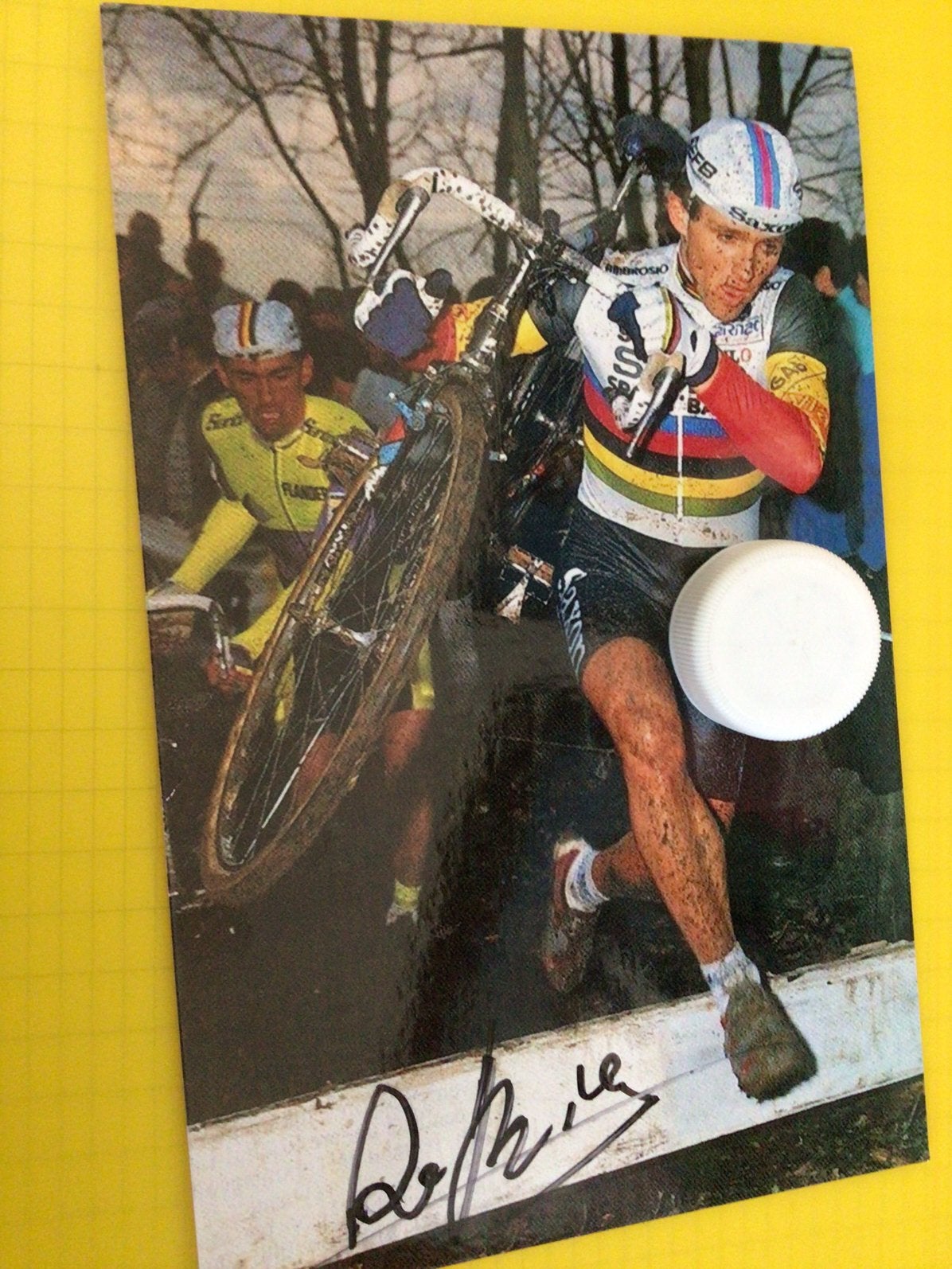wielerfoto 1990wk  team sefb danny de bie  signe, Verzenden, Zo goed als nieuw