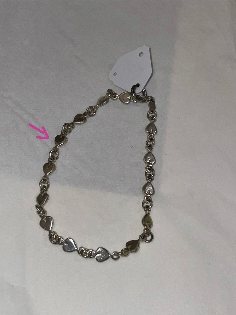 Bracelet en argent massif 925 (abîmé), Bijoux, Sacs & Beauté, Enlèvement, Comme neuf, Argent, Argent