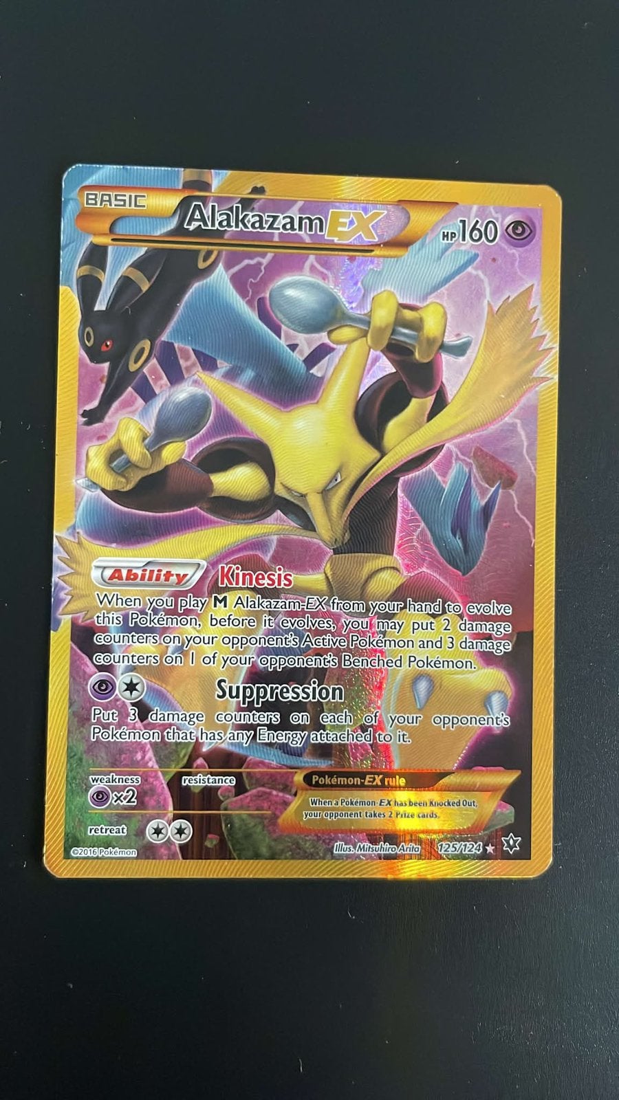 Alakazam EX, Ophalen of Verzenden, Gebruikt, Losse kaart, Foil