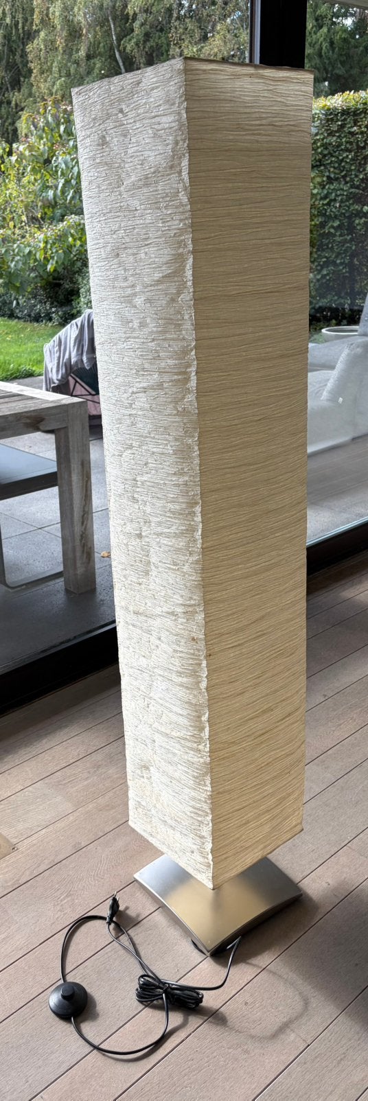 Lampadaire en papier beige Ikea, Maison & Meubles, Enlèvement, Utilisé, 100 à 150 cm, Autres matériaux