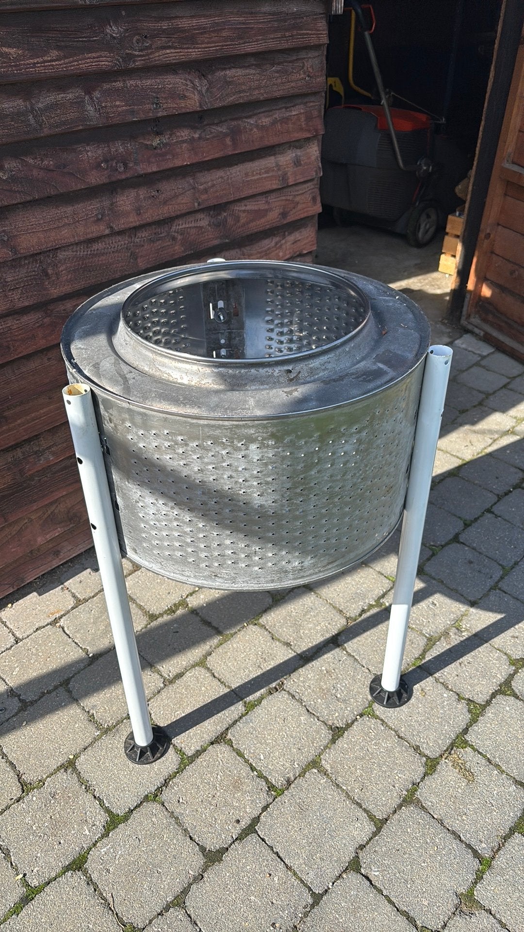 Hogere vuurkorf van wastrommel, Ophalen, Zo goed als nieuw, Vuurkorf