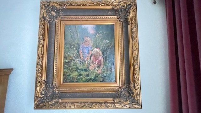 Joli tableau, Enlèvement, Encadré, Portrait ou Personnes, Toile