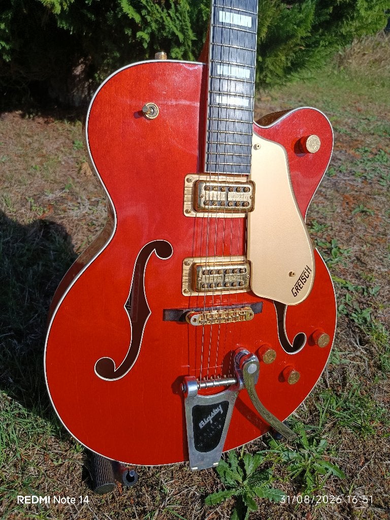 Vends très belle Gretsch 6120 Japon 2003, COA &  hardcase., Enlèvement, Comme neuf, Hollow body, Autres marques