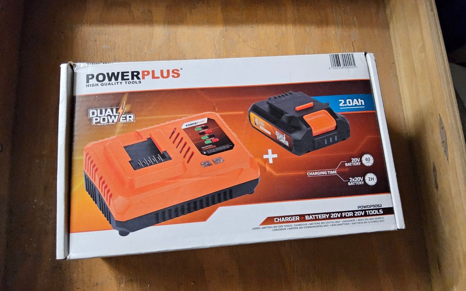 Batterie double 20 V Powerplus et chargeur, neufs, Enlèvement ou Envoi
