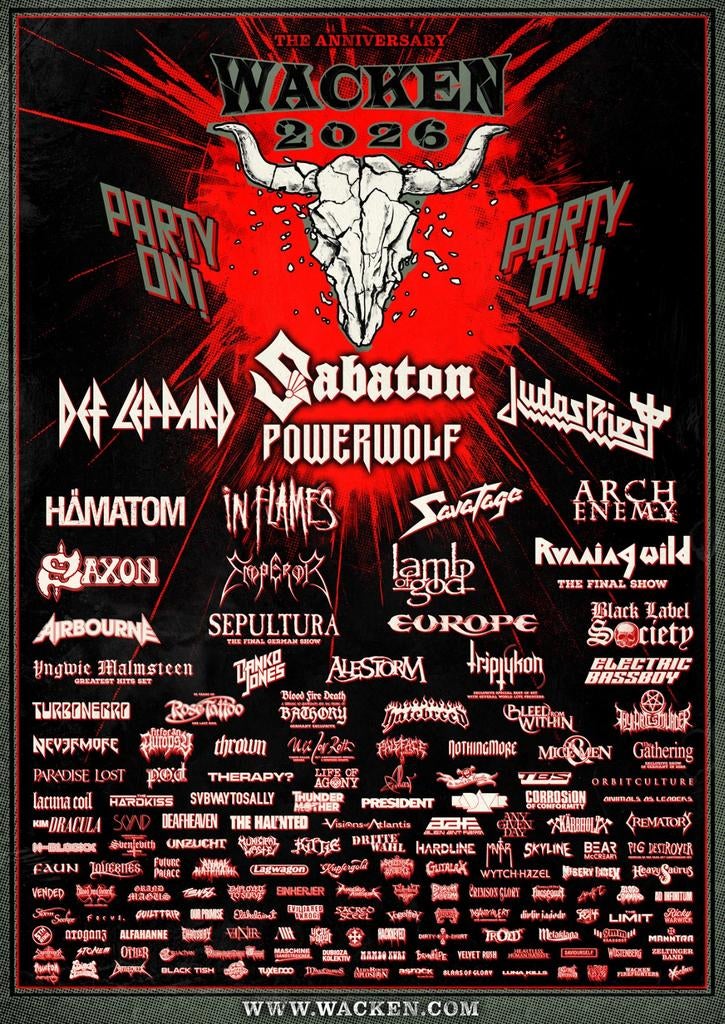 tickets WOA wacken 2026 (29 juli - 1 aug 2026), Twee personen, Meerdaags