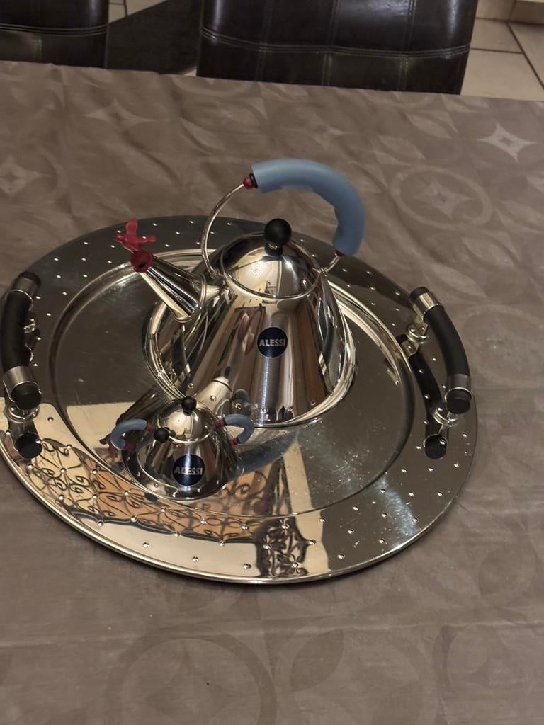 Alessi thee set - Alessi 9093 kettle, Huis en Inrichting, Woonaccessoires | Dienbladen, Ophalen of Verzenden, Zo goed als nieuw