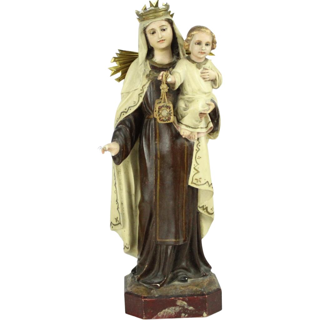 Antiek houten Maria beeld ca. 1900–1930, Ophalen of Verzenden