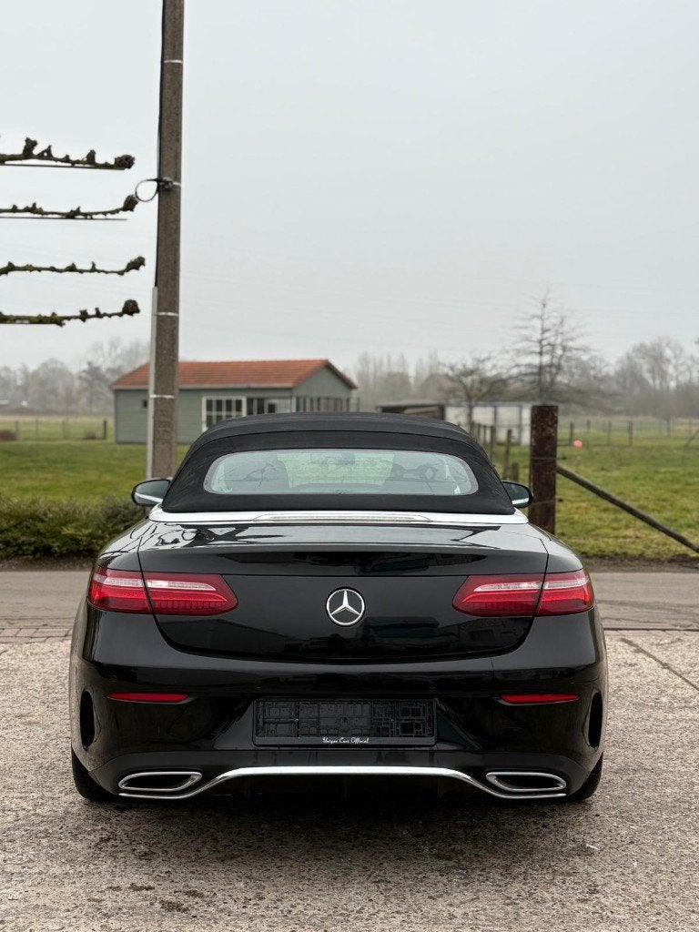 Mercedes E220 CDI Cabrio AMG Line Cam Sfeer Navi Led, Auto's, Automaat, Cabriolet, Verwarmde buitenspiegels, Zwart