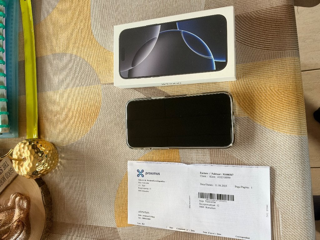 iPhone 16 Pro Max 256GB Zwart NIEUWSTAAT 100% batterij, Telecommunicatie, 256 GB, Zwart, IPhone 16 Pro Max, Ophalen of Verzenden