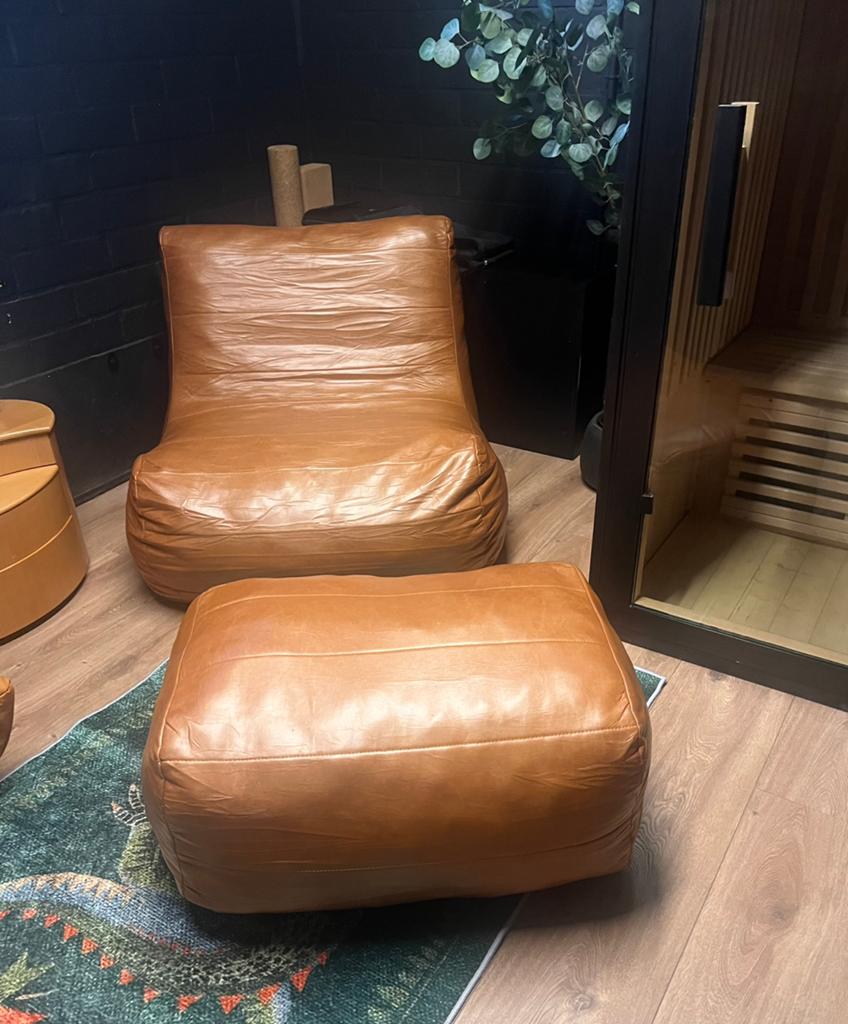 Fauteuil 1 place + pouf, Maison & Meubles, Fauteuils, Enlèvement, Neuf