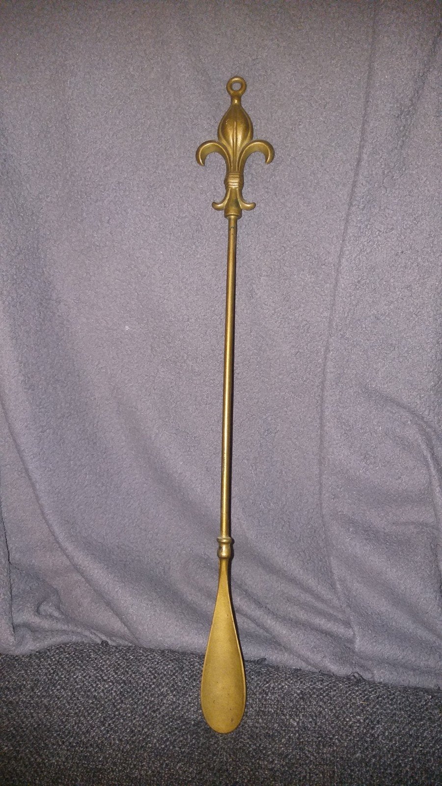 Vinted lange messing schoenlepel met franse lelie, Antiek en Kunst, Ophalen