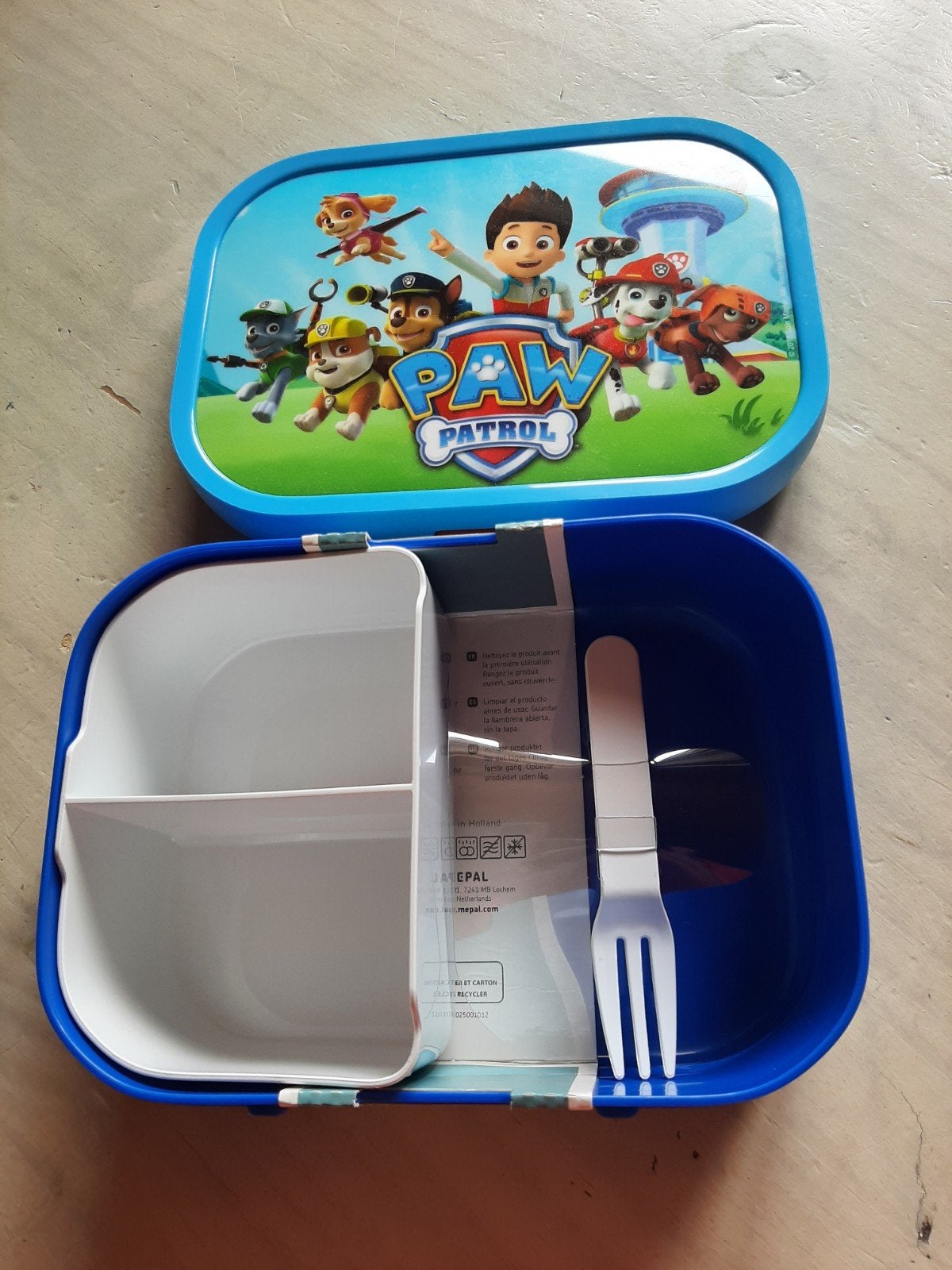 Spiksplinternieuwe brooddoos Paw Patrol, Ophalen