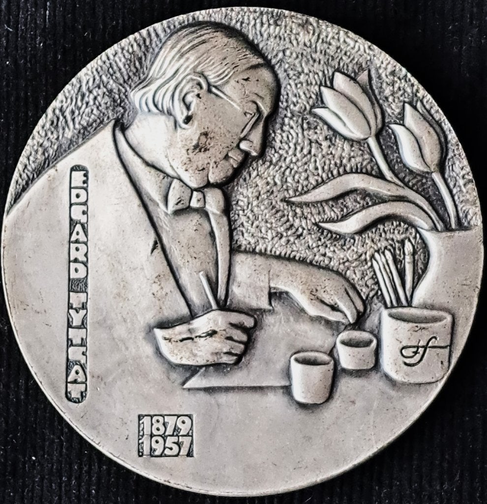 Verzilverd brons “ Edgard Tytgat  1879 – 1957   80 mm 238 gr, Antiquités & Art, Enlèvement ou Envoi, Autres sujets, Autres techniques
