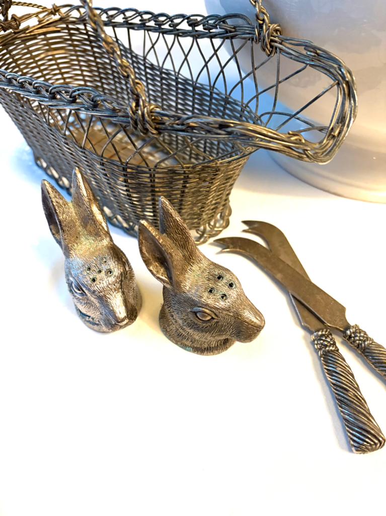 2 couteaux à beurre, sel et poivre, verseur à vin en argent, Antiquités & Art, Antiquités | Couverts, Enlèvement