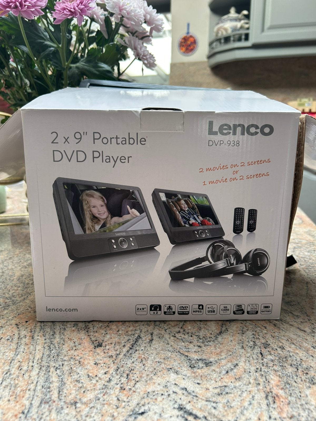 Losse Schermen Lenco DVP-938 Draagbare DVD-speler (2x9 inch), Ophalen of Verzenden, Gebruikt, Dvd-speler, Overige merken