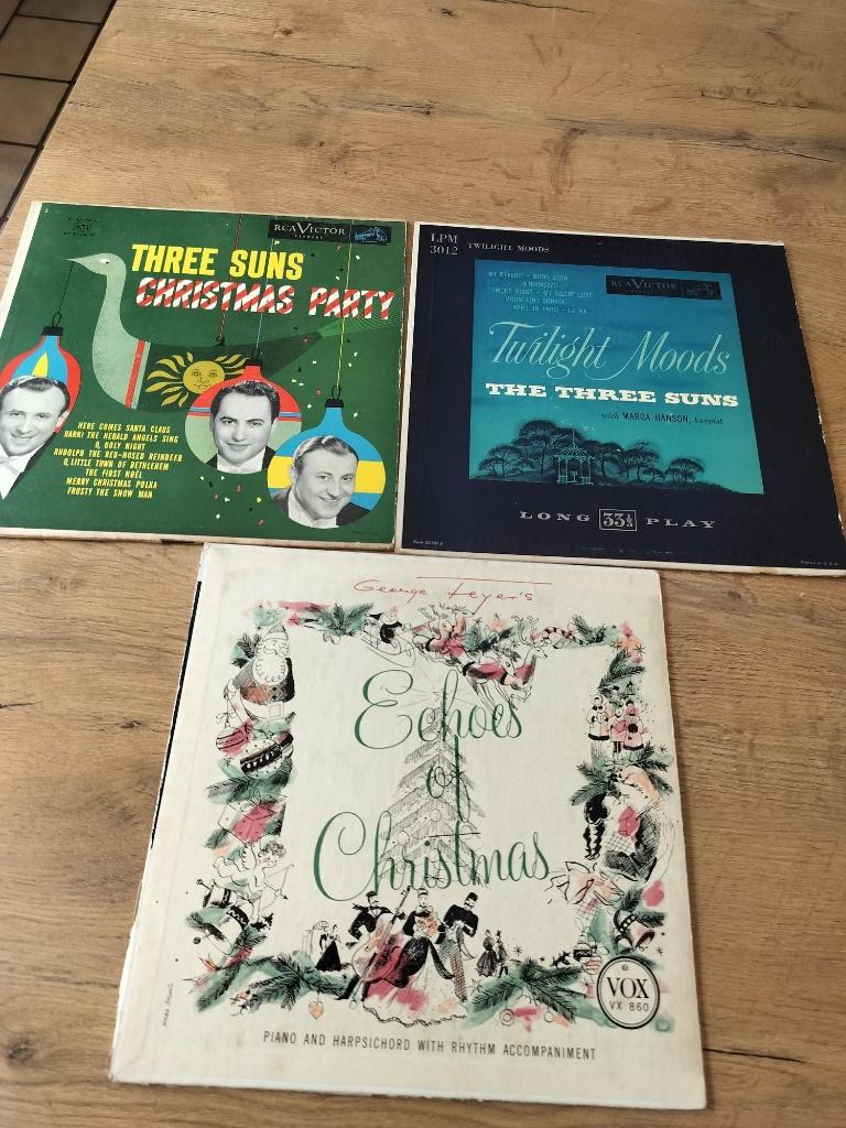 3 x lp christmas songs jaren '50 three suns, Cd's en Dvd's, Ophalen of Verzenden