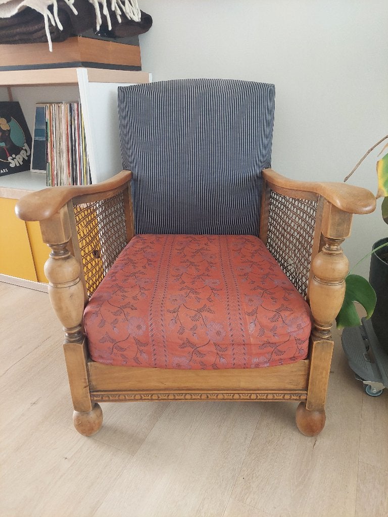 Vintage eenzitzeteltje, Maison & Meubles, Canapés | Salons, Utilisé, Banc droit, Une personne, Moins de 150 cm, Moins de 75 cm