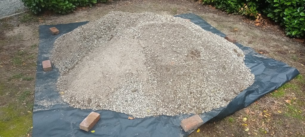 Gebruikte grind dolomiet, Ophalen, Gebruikt, Dolomiet, Wit