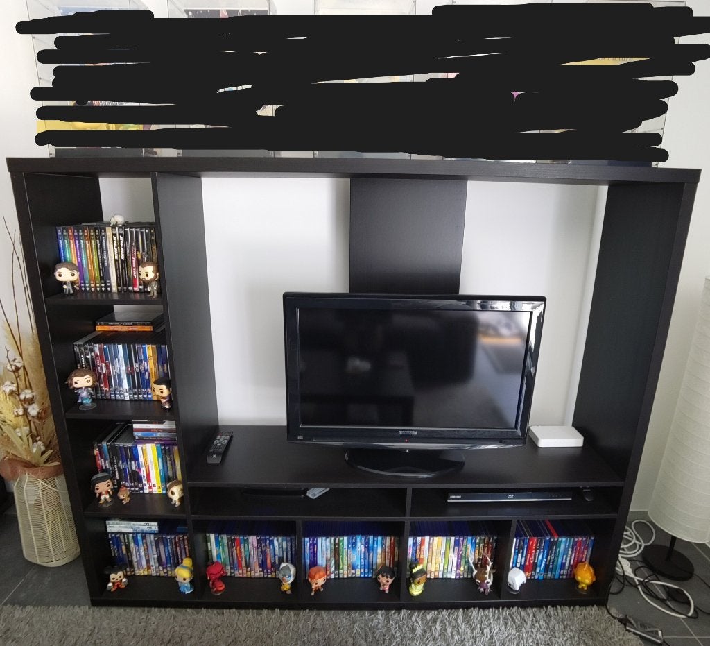 Meuble TV noir IKEA, Ophalen, 100 tot 150 cm, 150 tot 200 cm, Zo goed als nieuw