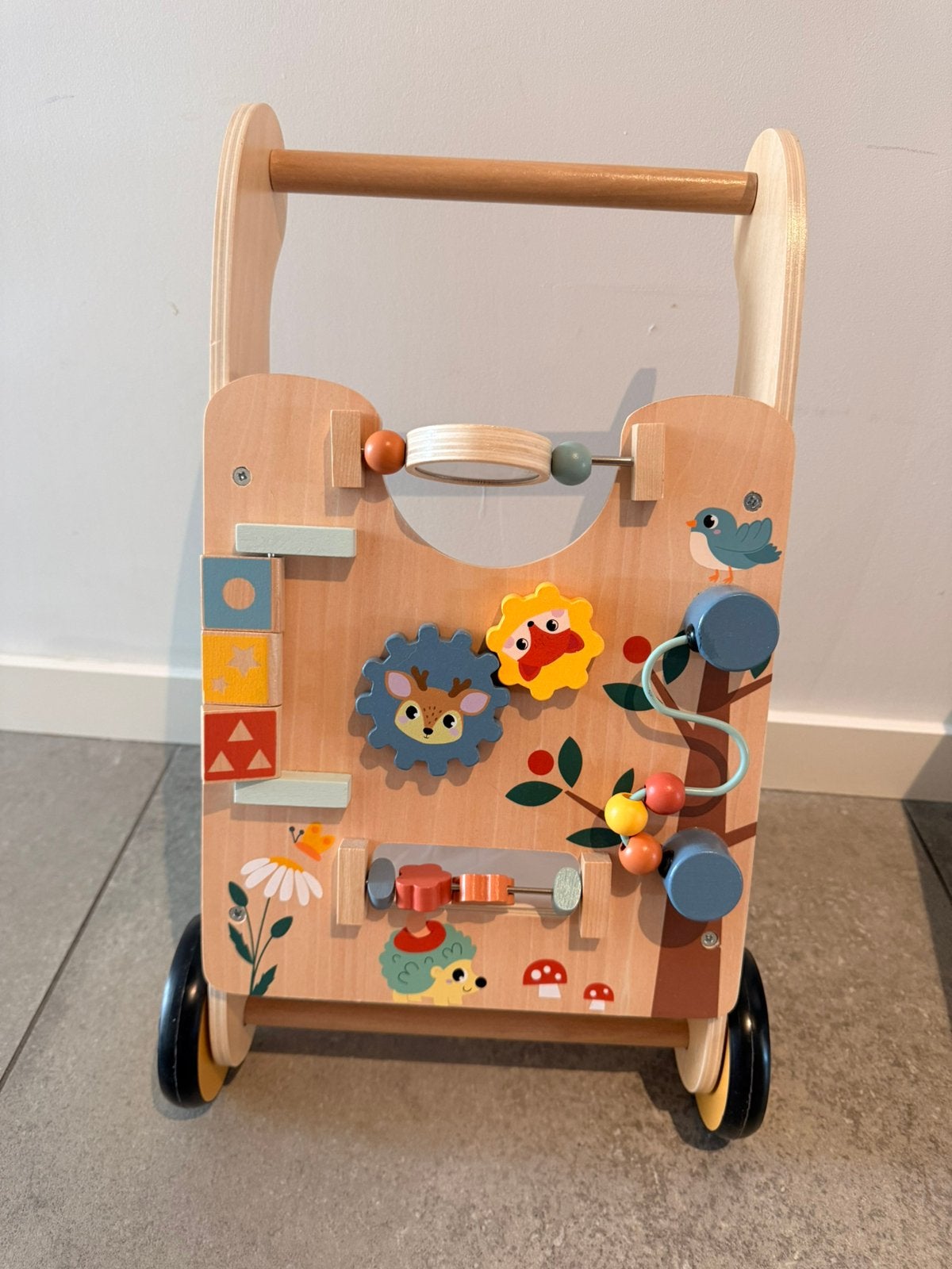 Houten loopwagentje, Kinderen en Baby's, Speelgoed | Houten speelgoed, Ophalen, Zo goed als nieuw