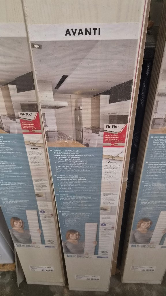 Avanti MDF paneel wand& plafond - kristalwit (opp 4,8m2), Ophalen, Nieuw, Overige materialen, 100 mm of meer