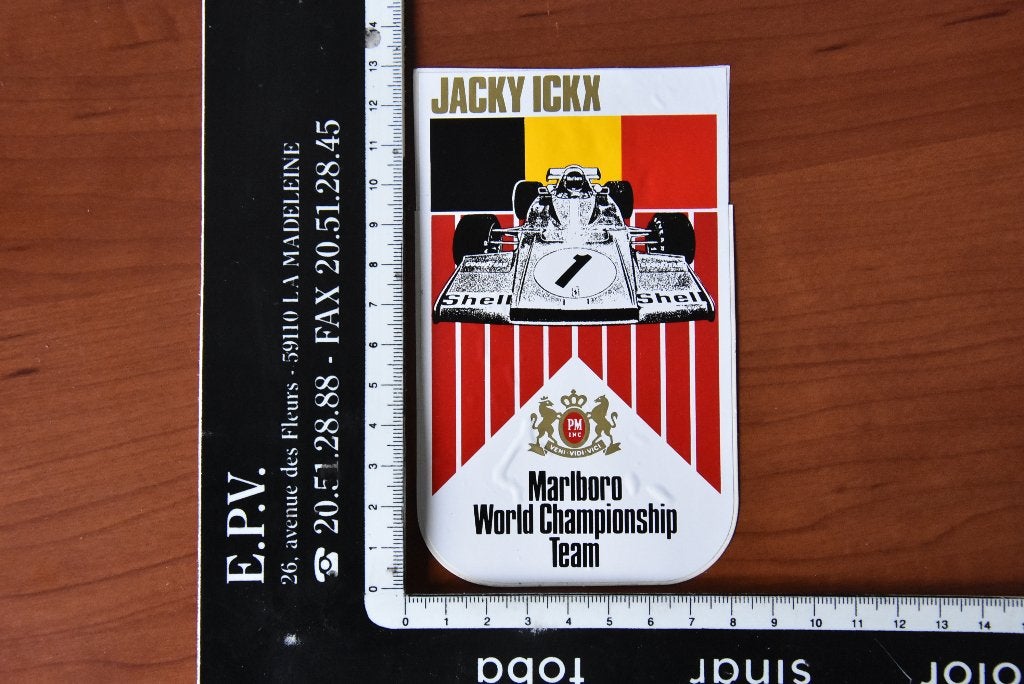 Autocollant Jacky Ickx, Verzamelen, Ophalen of Verzenden